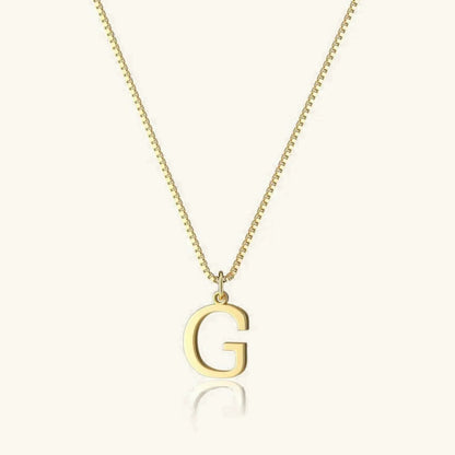 Dames Letterketting – Gold-Tone Initiaal Hanger