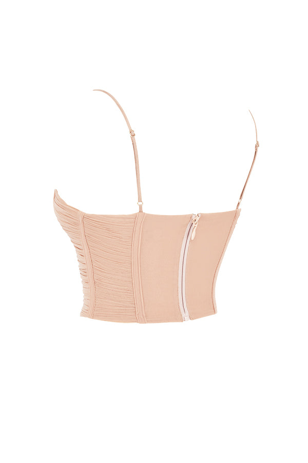 Givienne - Gedrapeerd Mesh Korset