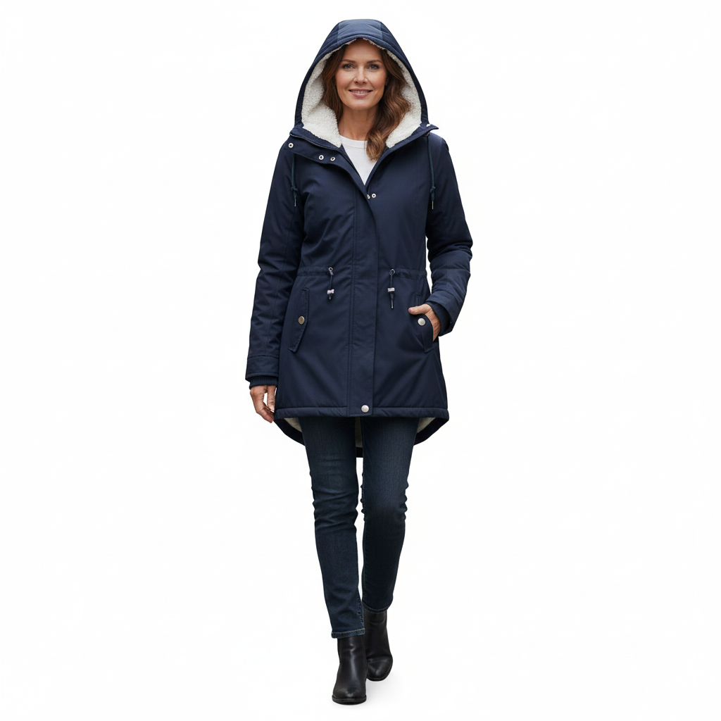 Dames Klassieke Lange Mouwen Winterjas – Warm, Ideaal voor Koud Weer en Casual Outfits