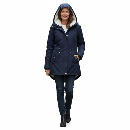 Dames Klassieke Lange Mouwen Winterjas – Warm, Ideaal voor Koud Weer en Casual Outfits