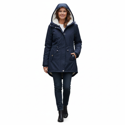 Dames Klassieke Lange Mouwen Winterjas – Warm, Ideaal voor Koud Weer en Casual Outfits