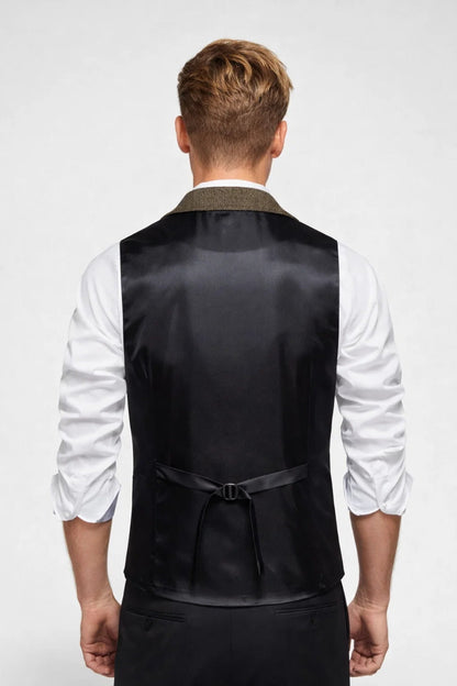 Heren Slim Fit Gilet – Met Revers, Geschikt voor Casual en Werkgebruik