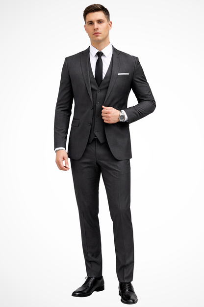 Heren Pak Bordeaux 3-Delig – Blazer, Gilet & Pantalon