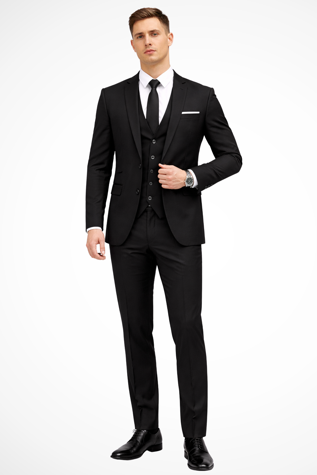 Heren Pak Bordeaux 3-Delig – Blazer, Gilet & Pantalon