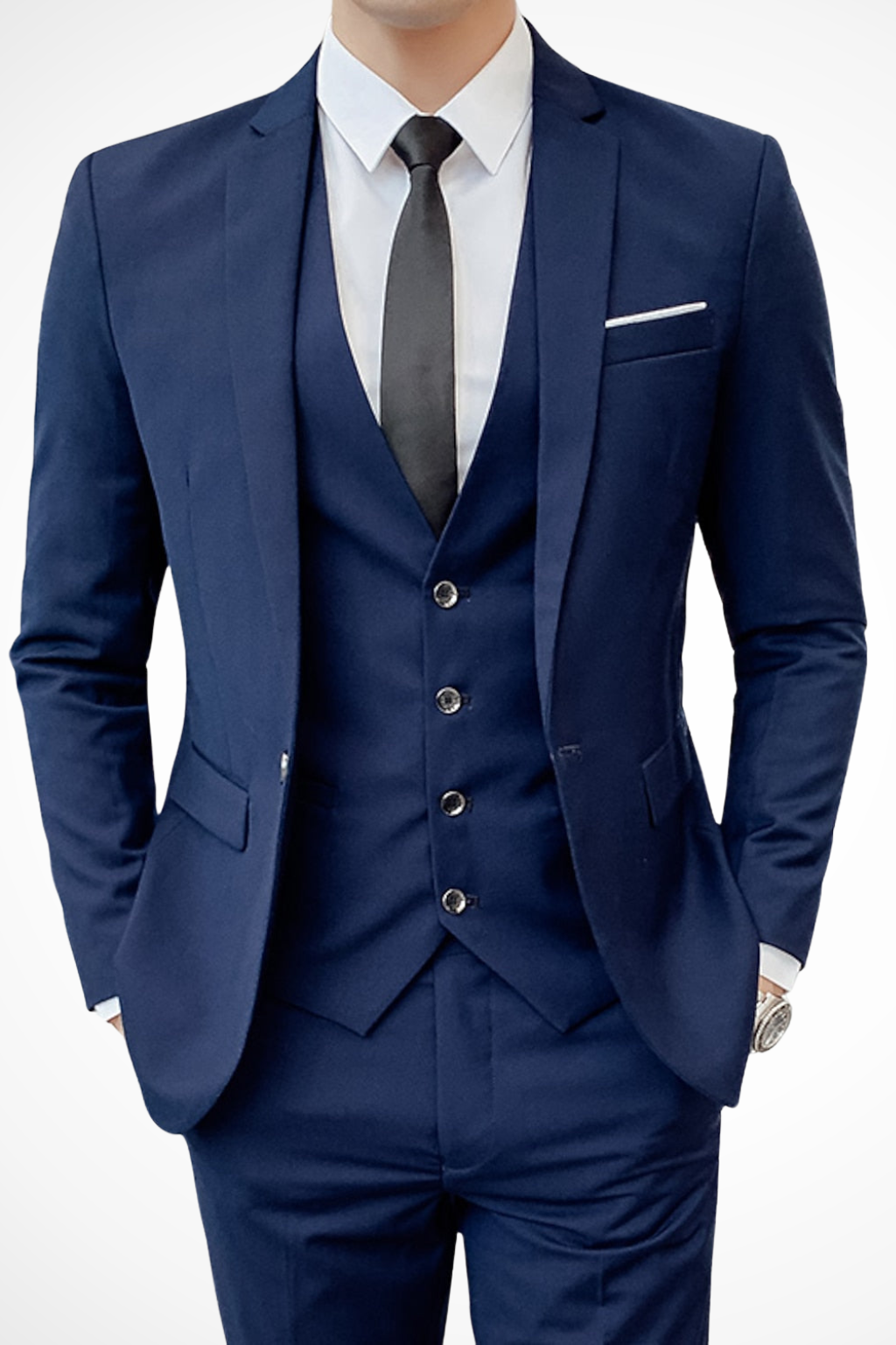 Heren Pak Bordeaux 3-Delig – Blazer, Gilet & Pantalon