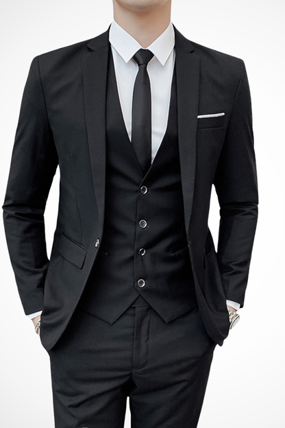 Heren Pak Bordeaux 3-Delig – Blazer, Gilet & Pantalon