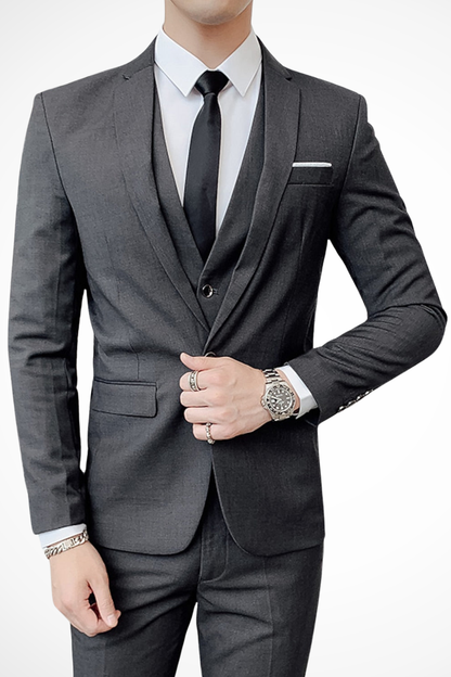 Heren Pak Bordeaux 3-Delig – Blazer, Gilet & Pantalon