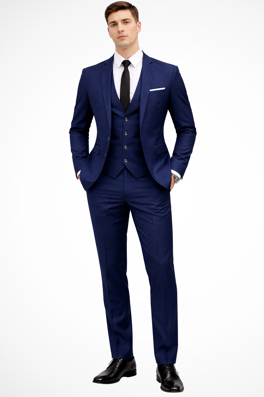 Heren Pak Bordeaux 3-Delig – Blazer, Gilet & Pantalon