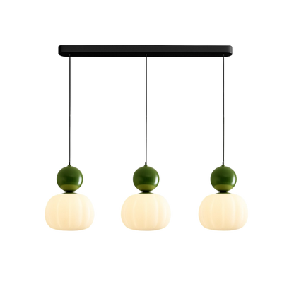 Art Deco Hanglamp met Acrylen Kap en Gelakte Bol