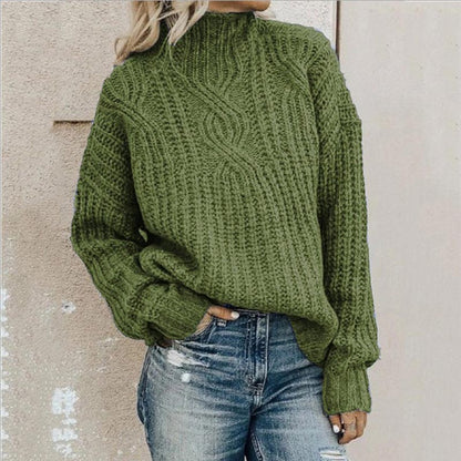 Dames Moderne Warme Pullover – Gebreid, Casual Trui voor Herfst en Winter