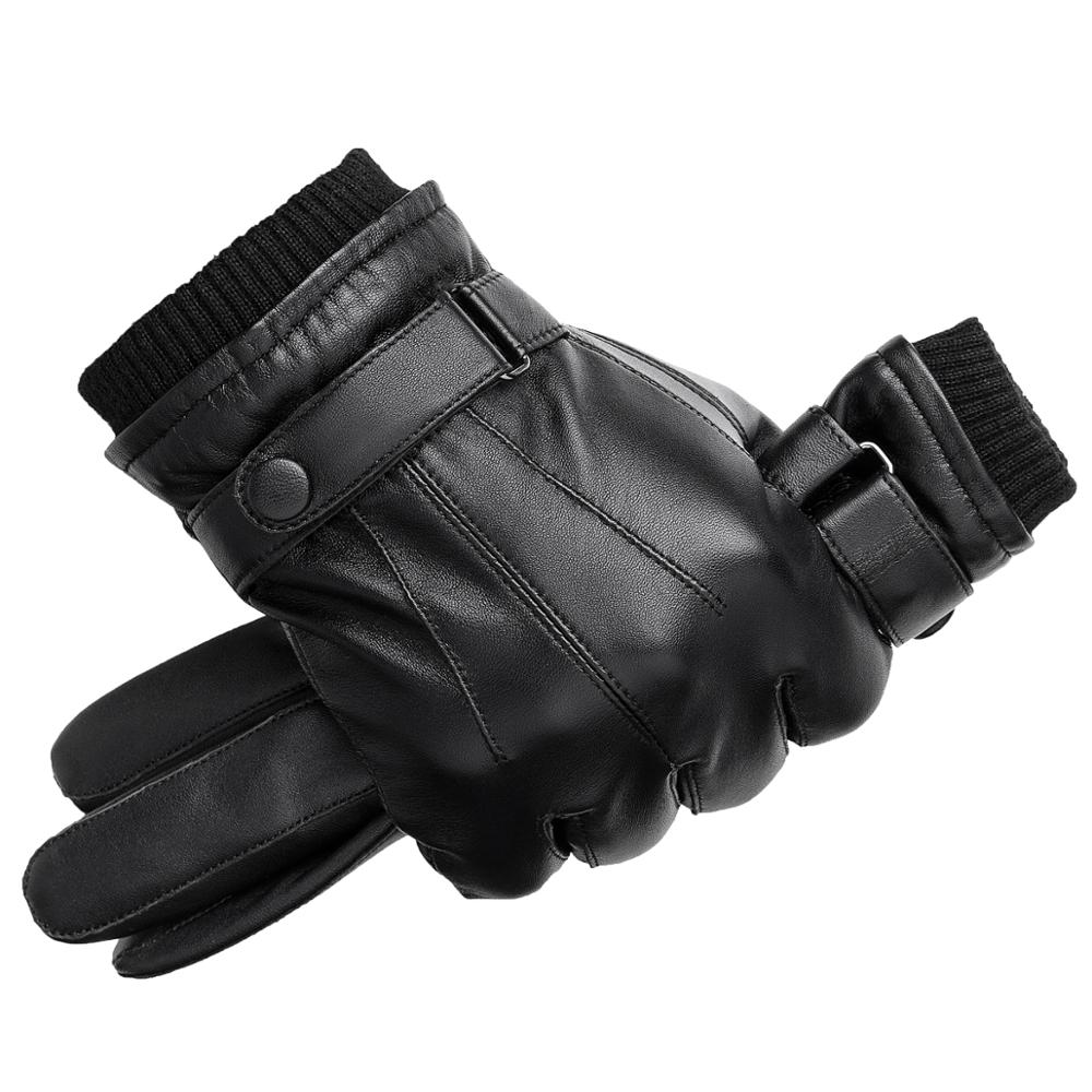 Heren Slim Fit Handschoenen – Geschikt voor Koud Weer, Met Rits Sluiting