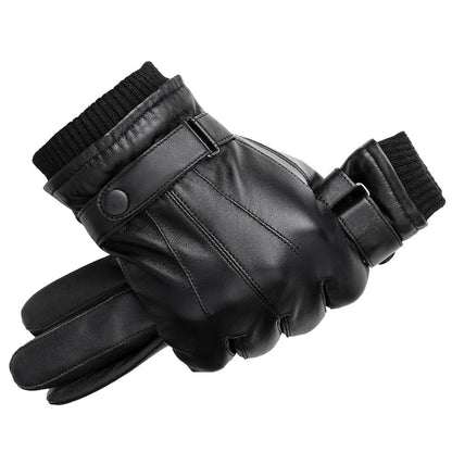 Heren Slim Fit Handschoenen – Geschikt voor Koud Weer, Met Rits Sluiting