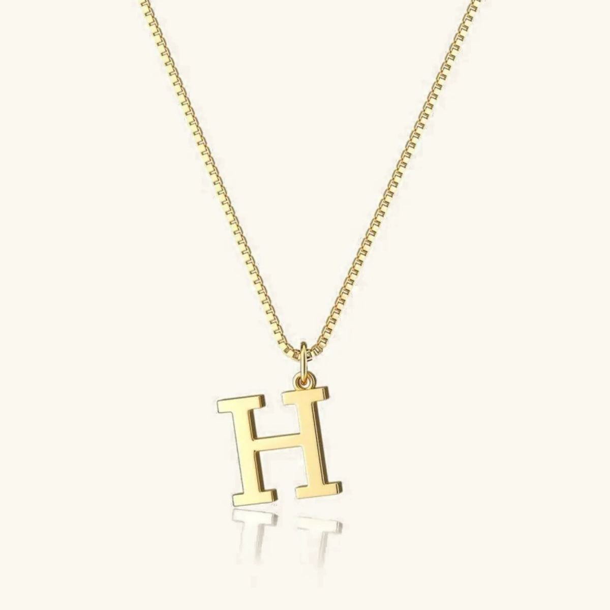 Dames Letterketting – Gold-Tone Initiaal Hanger