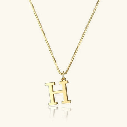 Dames Letterketting – Gold-Tone Initiaal Hanger