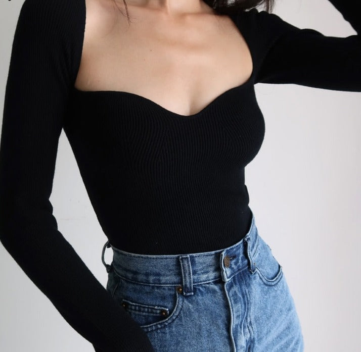 Lissane - Ribbed Long Sleeve Top