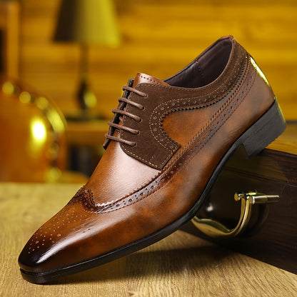 Heren Veterschoen met Brogue Details - Derby Nette Schoen