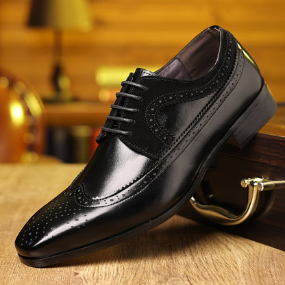 Heren Veterschoen met Brogue Details - Derby Nette Schoen