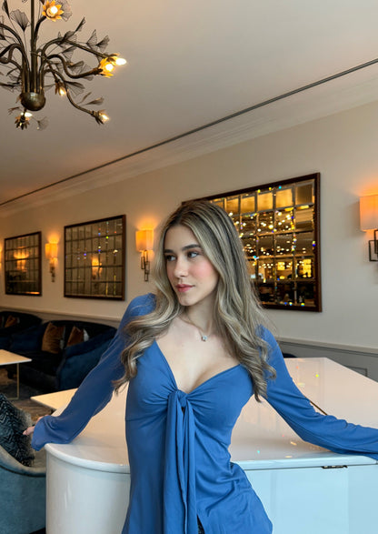 Celestine - Tie-Front Long Sleeve Top