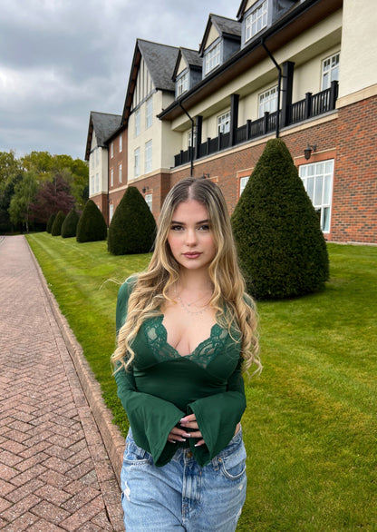 Noelia - V-Neck Long Sleeve Top