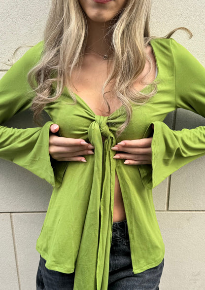 Elyana - V-Neck Tie Front Top