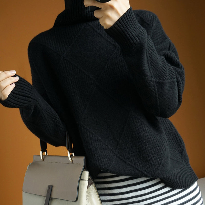 Dames Zachte Trui – Lange Mouwen, Casual voor Herfst en Winter