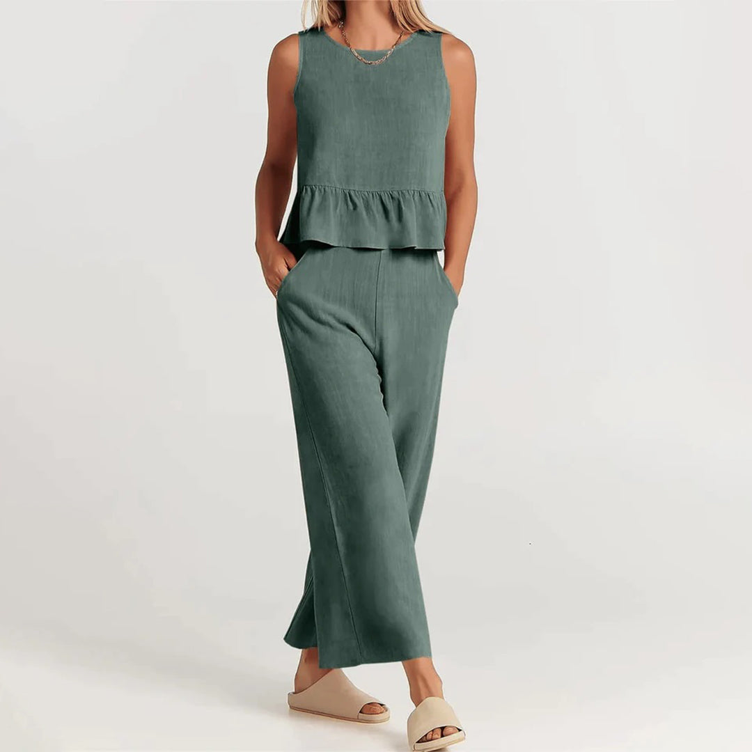 Giuliana - Tweedelig Set Met Mouwloos Topje Voor Zomer