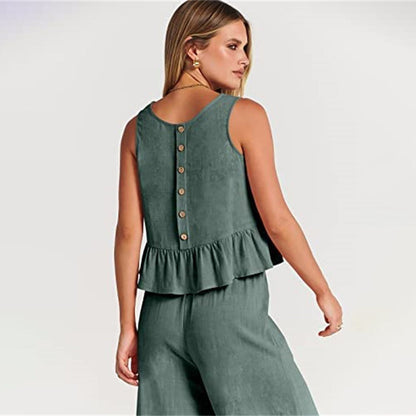 Giuliana - Tweedelig Set Met Mouwloos Topje Voor Zomer