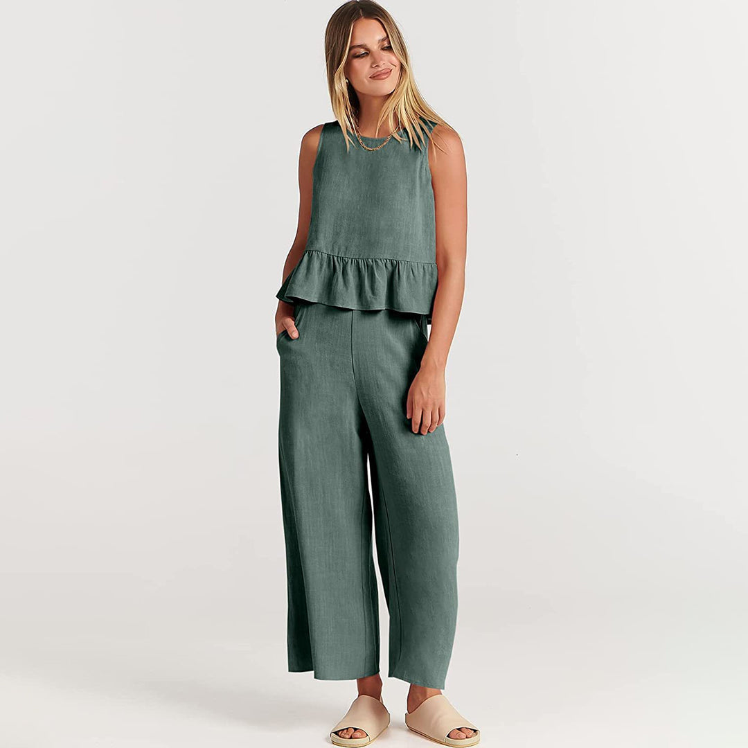 Giuliana - Tweedelig Set Met Mouwloos Topje Voor Zomer