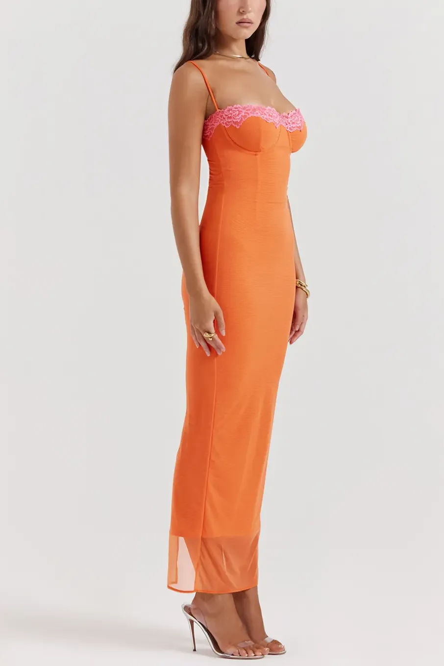 Maud - Luchtige Midi-jurk met Kantendetail
