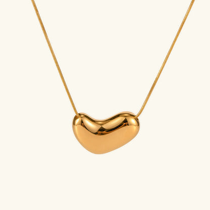 Dames Hartjes Ketting Verguld – RVS met Hanger