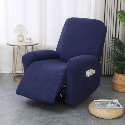 Juno Fitted Recliner Chair Cover with Side Pocket for Comfort & Style 0