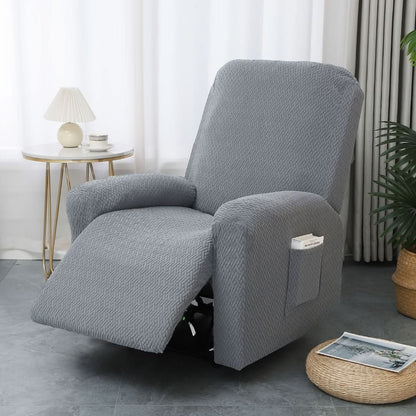 Juno Fitted Recliner Chair Cover with Side Pocket for Comfort & Style 5