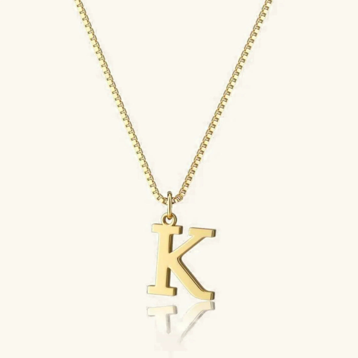 Dames Letterketting – Gold-Tone Initiaal Hanger