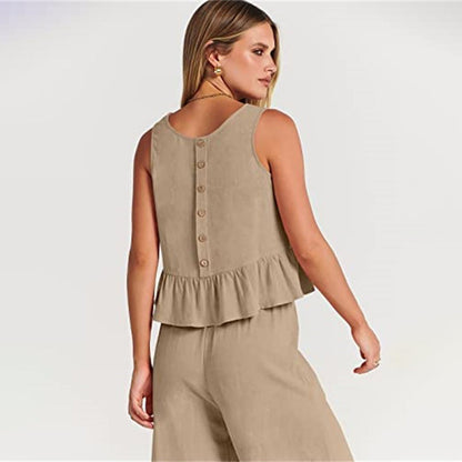 Giuliana - Tweedelig Set Met Mouwloos Topje Voor Zomer
