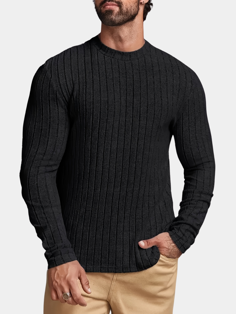 LAURENT MONACO | MEN'S COTTON-STRIPED SWEATER 1