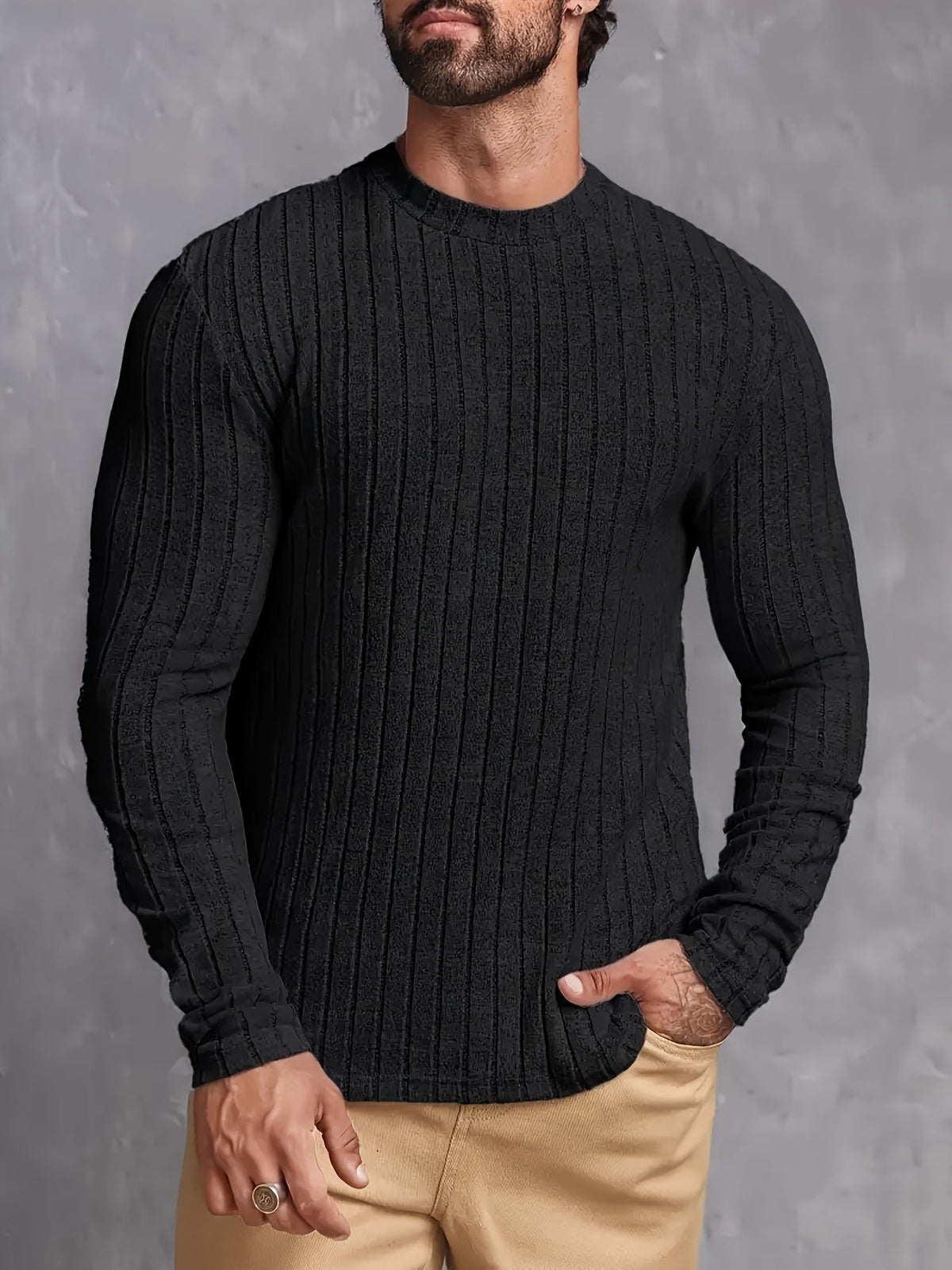 LAURENT MONACO | MEN'S COTTON-STRIPED SWEATER 2