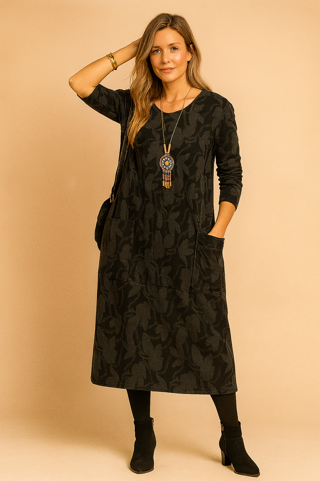 LEAH | Elegant Winter Dress with Pockets 2
