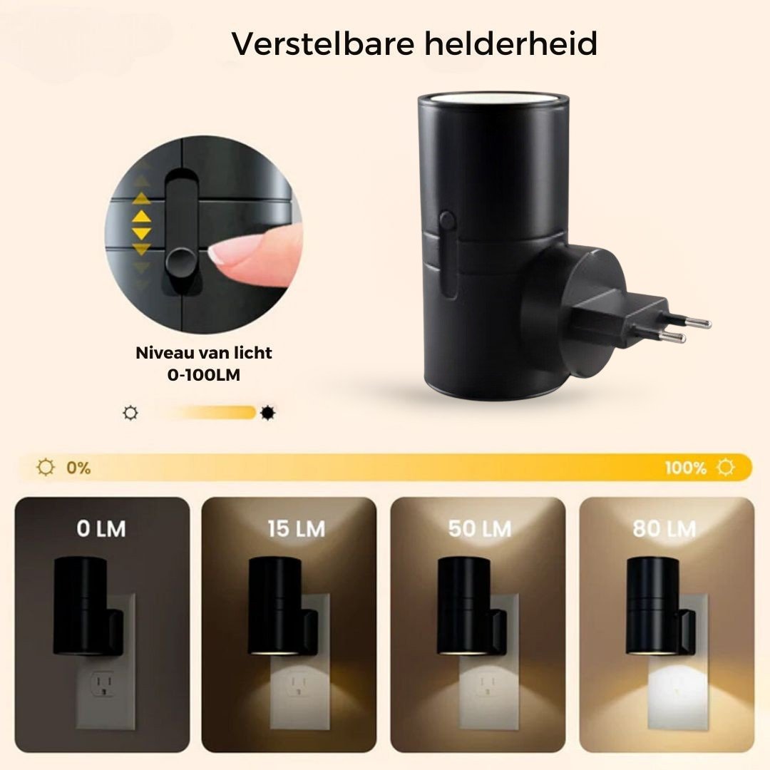 LED Stekkerlamp met Sensor - Dimbaar Nachtlampje