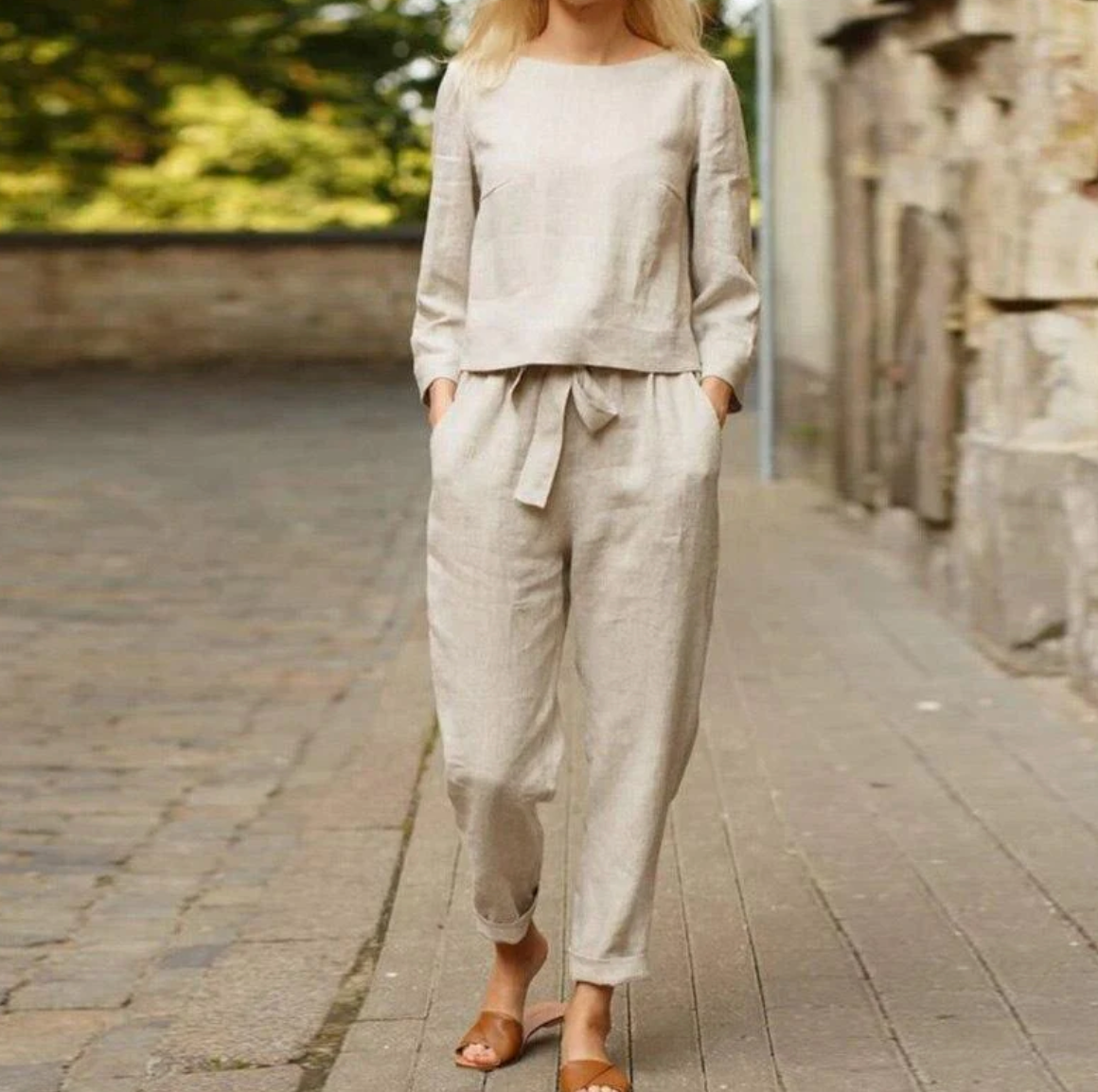 Kyomi – Linnen Zomer Set