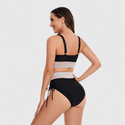 Dames High-Waisted Bikini – Geschikt voor Zomer, Met Verstelbare Bandjes