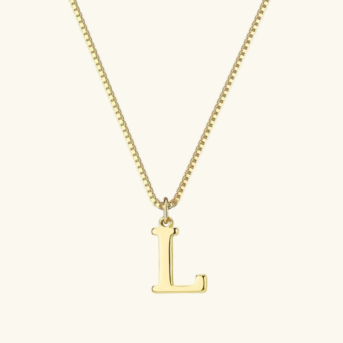 Dames Letterketting – Gold-Tone Initiaal Hanger