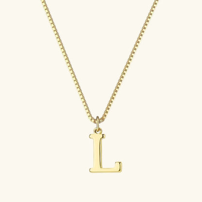 Dames Letterketting – Gold-Tone Initiaal Hanger