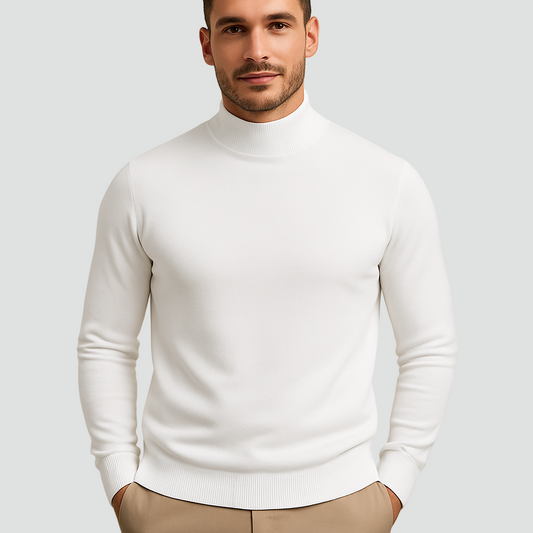 Heren Fijngebreide Coltrui – Comfortabele Pasvorm, Casual voor Herfst en Winter