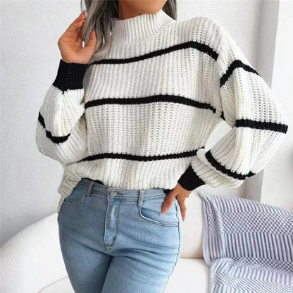 Dames Slim Fit Trui – Katoen, Casual voor Herfst en Winter