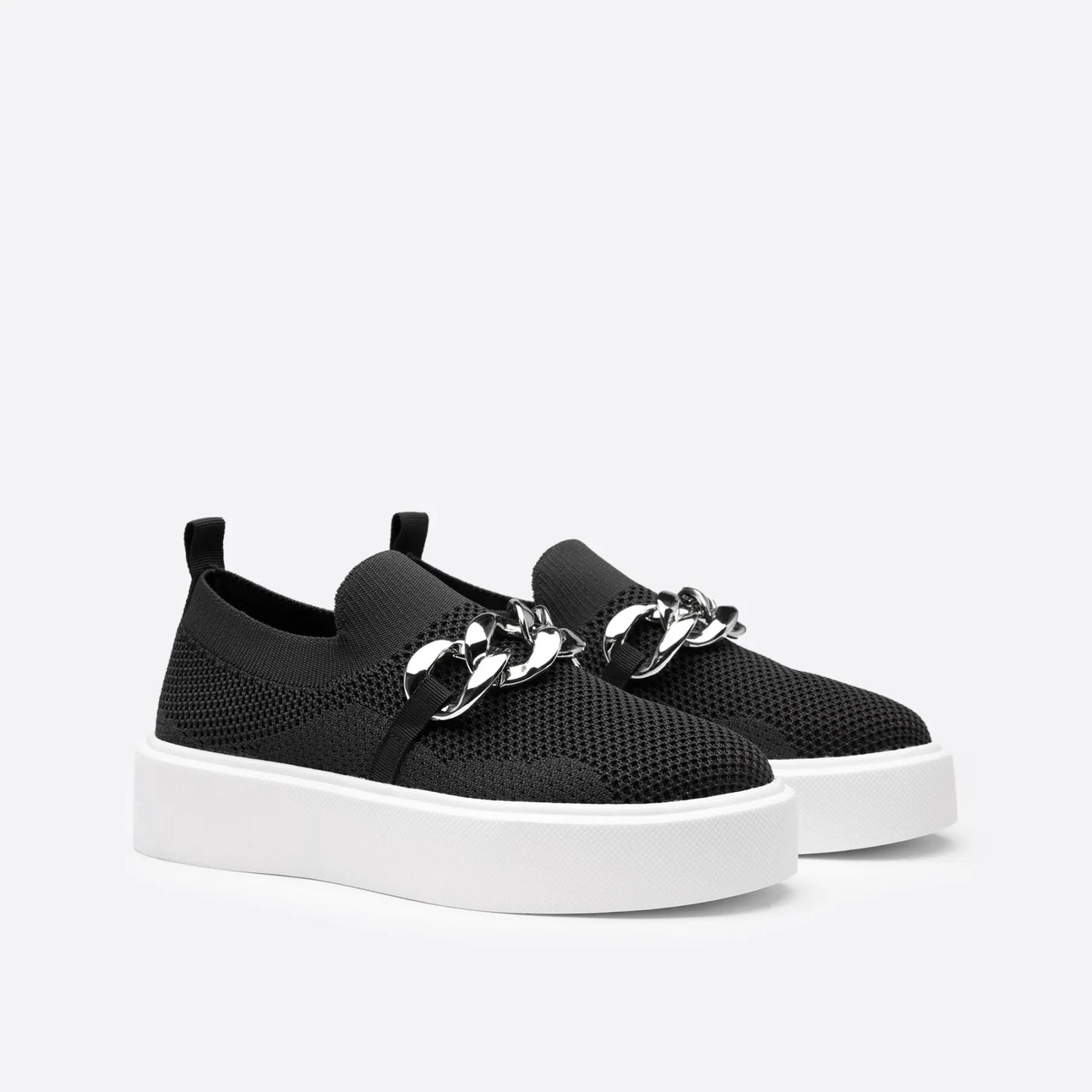 Chunky Ketting Detail Slip-on Sneakers voor Dames – Comfortabele Stijlvolle Instappers