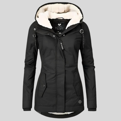 Dames Lange Waterdichte Winterjas – Met Capuchon, Warme Voering, Casual voor Koud Weer