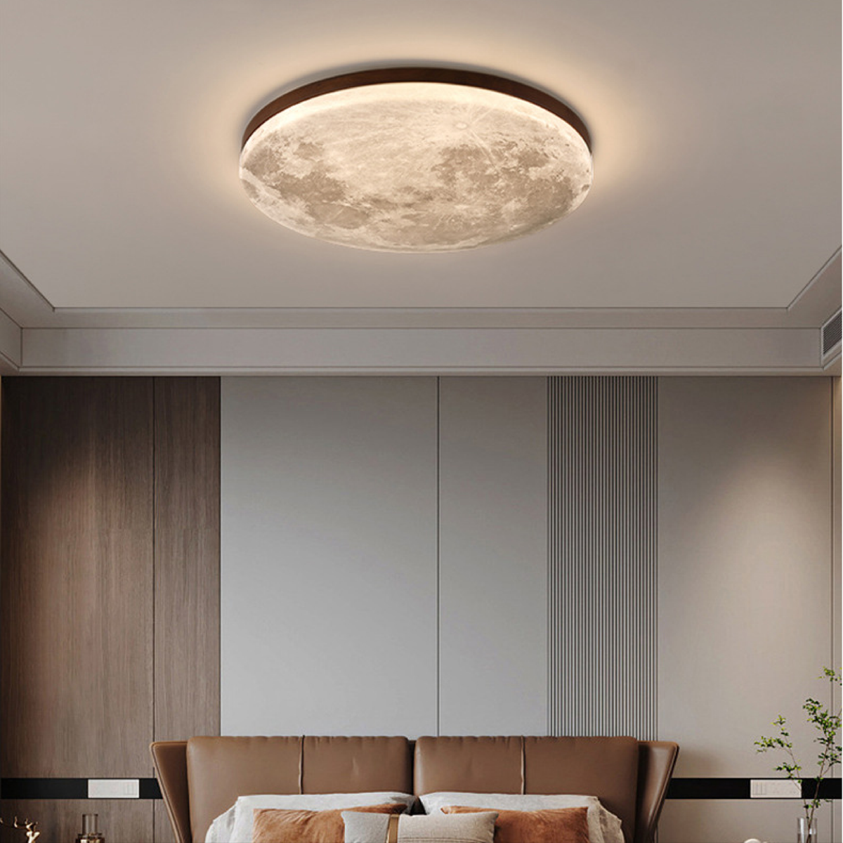 Moderne Maan Plafondlamp met Dimbare LED Verlichting