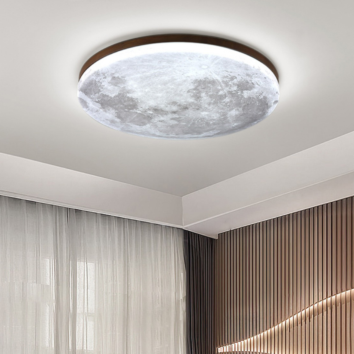 Moderne Maan Plafondlamp met Dimbare LED Verlichting