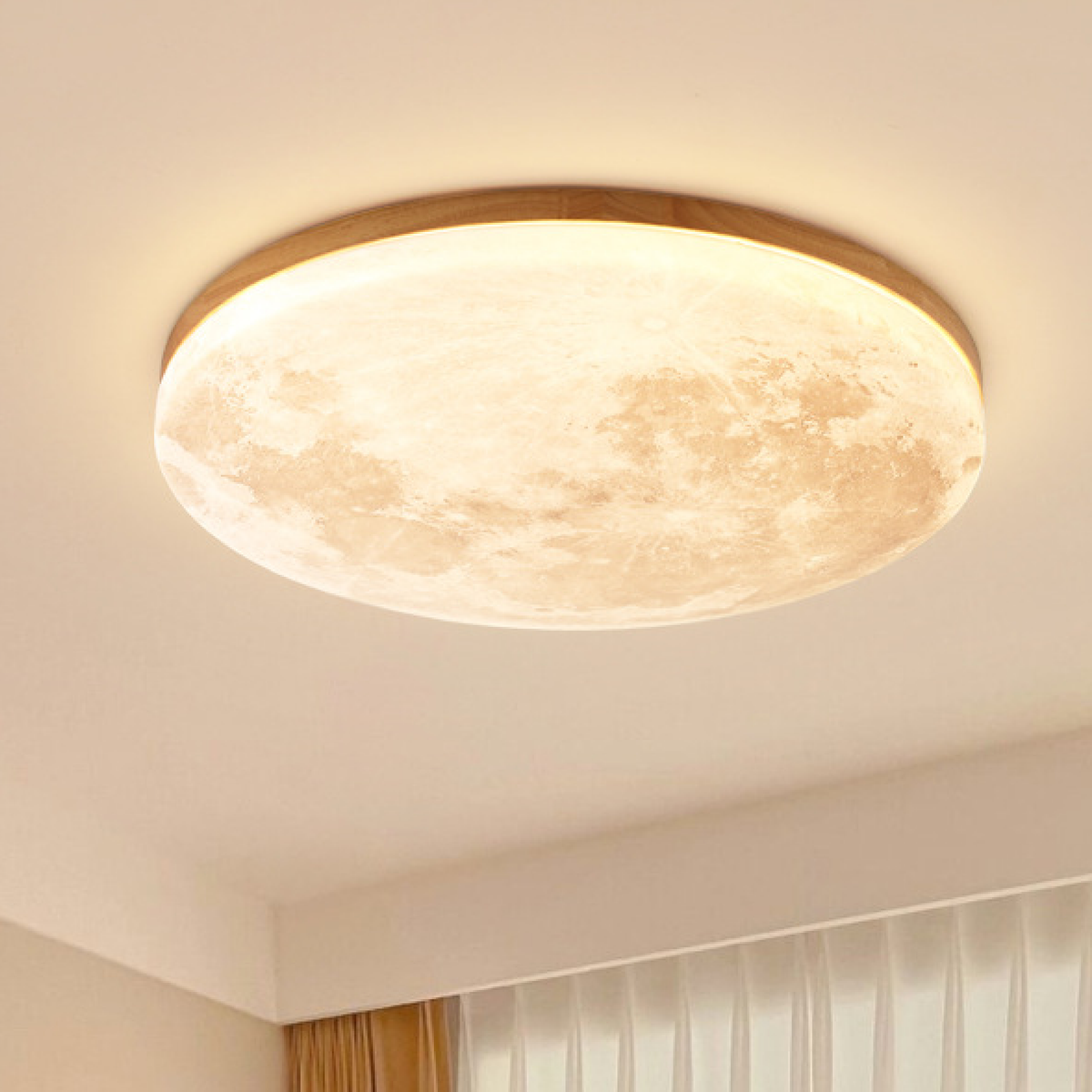 Moderne Maan Plafondlamp met Dimbare LED Verlichting