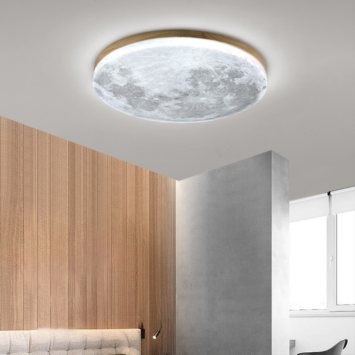 Moderne Maan Plafondlamp met Dimbare LED Verlichting